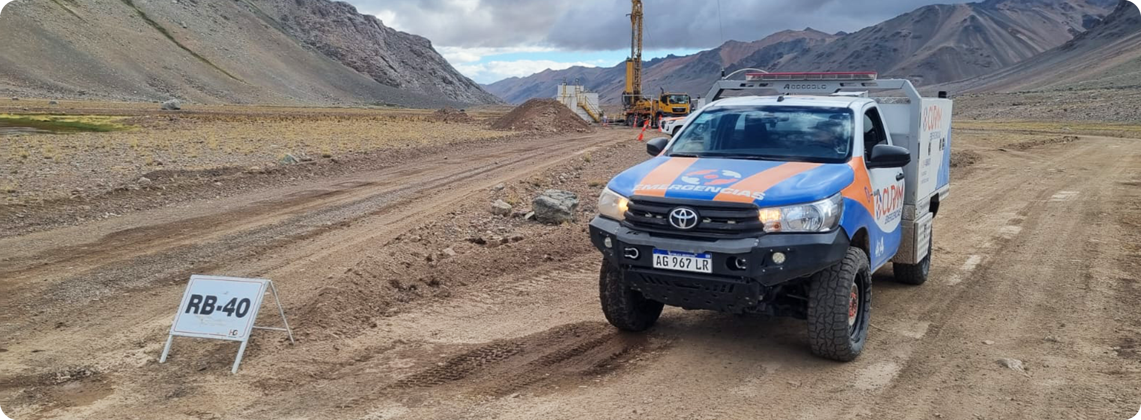 Vehículo de emergencias CURAM en zona minera